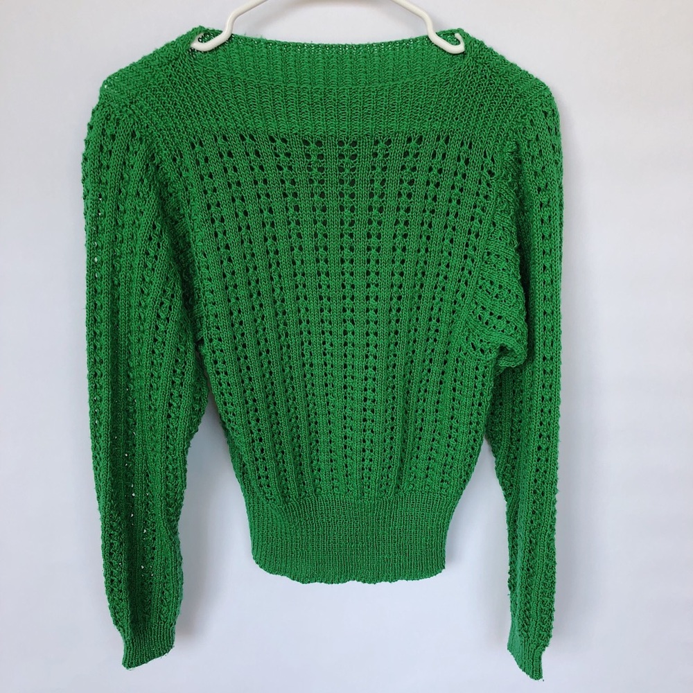 Cute cable knit green sweater
